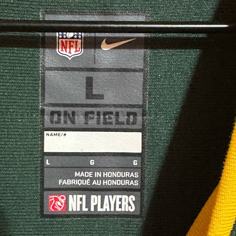 Nike Green Bay Packers Aaron Rogers on field  Jersey sz large (F) - Picture 3 of 8